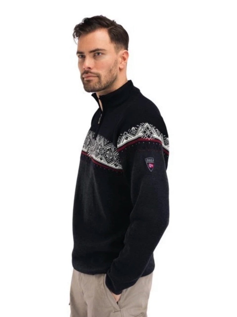Men's Dale of Norway Black Half-Zip Sweater - Size XL